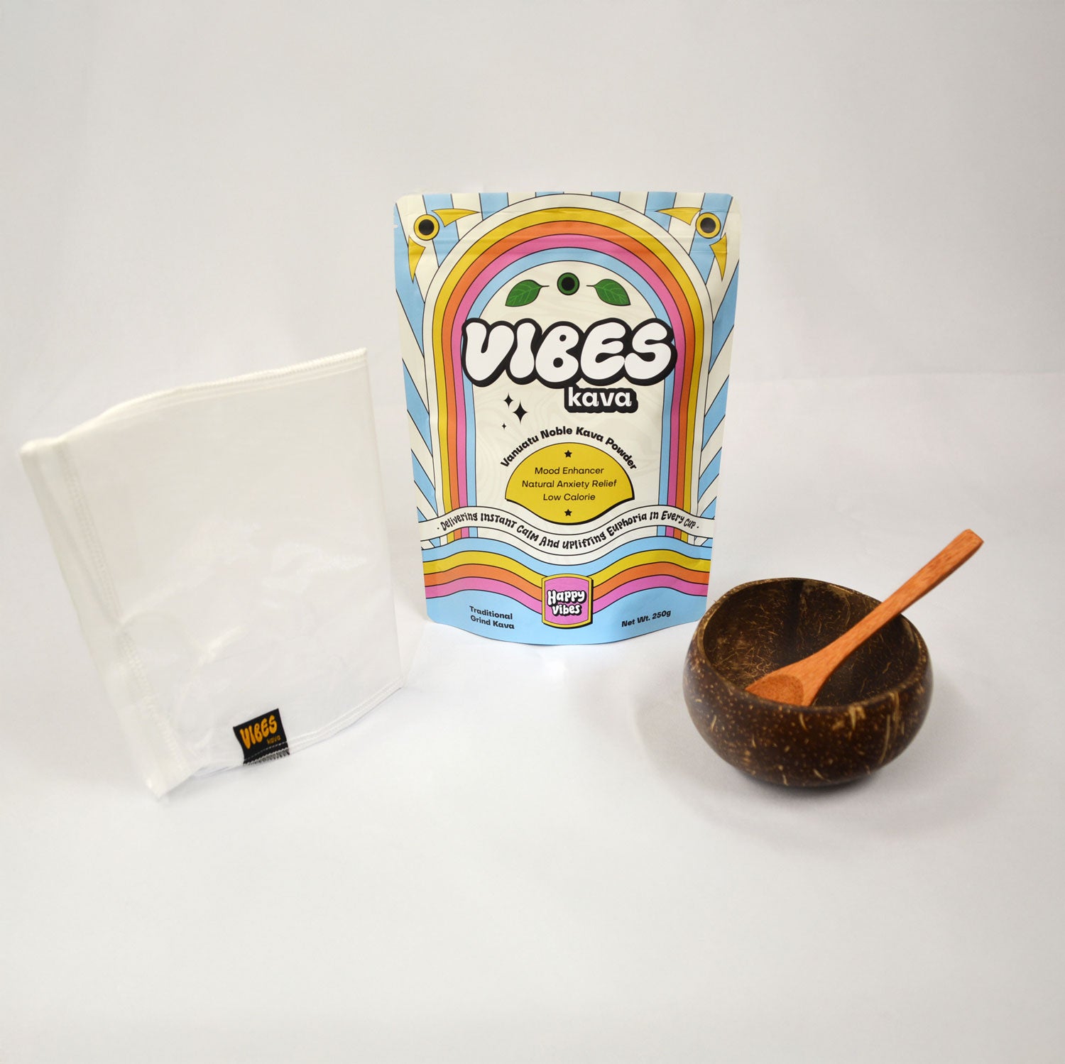 Kava Starter Pack - Kava, Strainer, Bowl